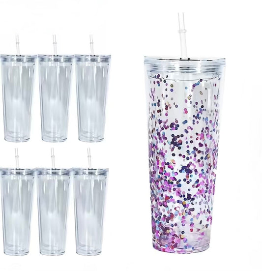 24oz Acrylic Snow Globe Tumbler