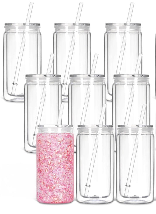 20oz Acrylic Snow Globe Tumbler